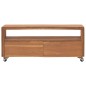vidaXL TV-Schrank mit Rollen 110x30x40 cm Teak Massivholz vidaXL TV-Schrank mit Rollen 110x30x40 cm Teak Massivholz