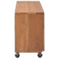vidaXL TV-Schrank mit Rollen 110x30x40 cm Teak Massivholz vidaXL TV-Schrank mit Rollen 110x30x40 cm Teak Massivholz