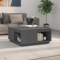 vidaXL Couchtisch Grau 80x81x36,5 cm Massivholz Kiefer vidaXL Couchtisch Grau 80x81x36,5 cm Massivholz Kiefer