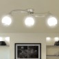 Deckenleuchte mit Glasschirme auf geschwungener Schiene 3 × E14 Lampen Deckenleuchte mit Glasschirme auf geschwungener Schiene 3 × E14 Lampen