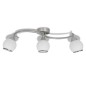Deckenleuchte mit Glasschirme auf geschwungener Schiene 3 × E14 Lampen Deckenleuchte mit Glasschirme auf geschwungener Schiene 3 × E14 Lampen