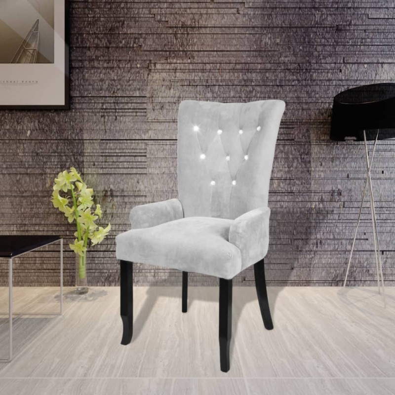vidaXL Sessel Silber Samt vidaXL Sessel Silber Samt