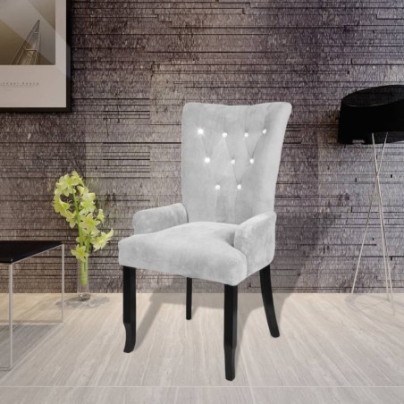 vidaXL Sessel Silber Samt