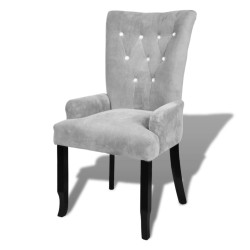 vidaXL Sessel Silber Samt