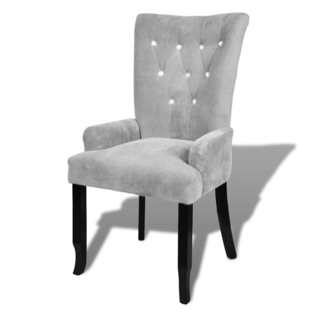 vidaXL Sessel Silber Samt