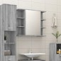 vidaXL Bad-Spiegelschrank Grau Sonoma 80x20,5x64 cm Holzwerkstoff vidaXL Bad-Spiegelschrank Grau Sonoma 80x20,5x64 cm Holzwerkstoff