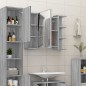 vidaXL Bad-Spiegelschrank Grau Sonoma 80x20,5x64 cm Holzwerkstoff vidaXL Bad-Spiegelschrank Grau Sonoma 80x20,5x64 cm Holzwerkstoff