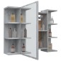 vidaXL Bad-Spiegelschrank Grau Sonoma 80x20,5x64 cm Holzwerkstoff vidaXL Bad-Spiegelschrank Grau Sonoma 80x20,5x64 cm Holzwerkstoff