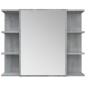 vidaXL Bad-Spiegelschrank Grau Sonoma 80x20,5x64 cm Holzwerkstoff vidaXL Bad-Spiegelschrank Grau Sonoma 80x20,5x64 cm Holzwerkstoff