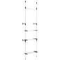 vidaXL Teleskop-Garderobe mit Stangen und Regal Aluminium vidaXL Teleskop-Garderobe mit Stangen und Regal Aluminium