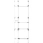 vidaXL Teleskop-Garderobe mit Stangen und Regal Aluminium vidaXL Teleskop-Garderobe mit Stangen und Regal Aluminium