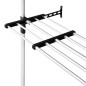 vidaXL Teleskop-Garderobe mit Stangen und Regal Aluminium vidaXL Teleskop-Garderobe mit Stangen und Regal Aluminium
