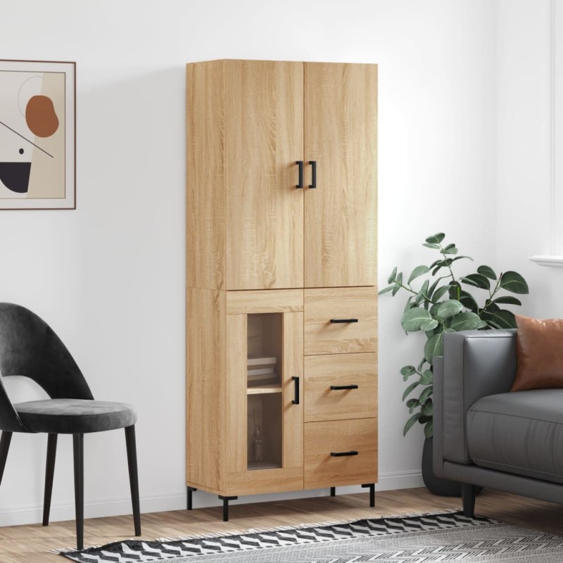 Highboard Sonoma-Eiche 69,5x34x180 cm Holzwerkstoff Highboard Sonoma-Eiche 69,5x34x180 cm Holzwerkstoff