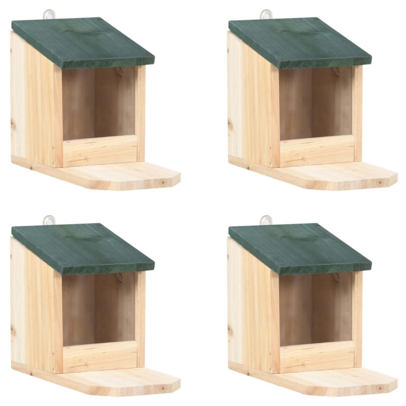 vidaXL Eichhörnchen Futterhäuser 4 Stk. Tannenholz vidaXL Eichhörnchen Futterhäuser 4 Stk. Tannenholz