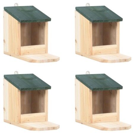 vidaXL Eichhörnchen Futterhäuser 4 Stk. Tannenholz 