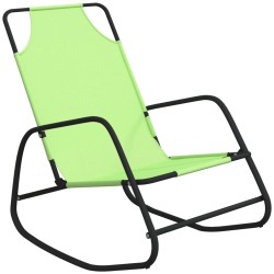 vidaXL Schaukelliege Grün Stahl und Textilene
