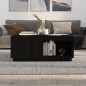 vidaXL Couchtisch Schwarz 100x101x40,5 cm Massivholz Kiefer vidaXL Couchtisch Schwarz 100x101x40,5 cm Massivholz Kiefer