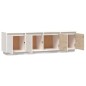 vidaXL TV-Schrank Weiß 156x37x45 cm Massivholz Kiefer vidaXL TV-Schrank Weiß 156x37x45 cm Massivholz Kiefer