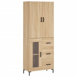 Highboard Sonoma-Eiche 69,5x34x180 cm Holzwerkstoff