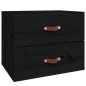 vidaXL Wand-Nachttische 2 Stk. Schwarz 50x36x40 cm vidaXL Wand-Nachttische 2 Stk. Schwarz 50x36x40 cm