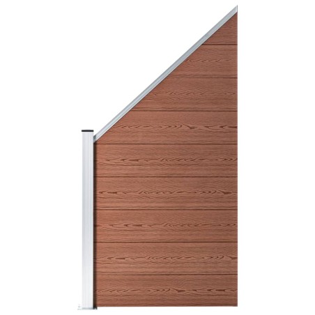 vidaXL Zaunelement WPC 95x(105-180) cm Braun