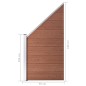 vidaXL Zaunelement WPC 95x(105-180) cm Braun vidaXL Zaunelement WPC 95x(105-180) cm Braun