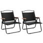 vidaXL Campingstühle 2 Stk. Schwarz 54x43x59 cm Oxford-Gewebe vidaXL Campingstühle 2 Stk. Schwarz 54x43x59 cm Oxford-Gewebe