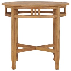 vidaXL Esstisch Ø 80 cm Massivholz Teak