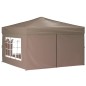 vidaXL Partyzelt Faltbar mit Seitenwänden Taupe 3x3 m vidaXL Partyzelt Faltbar mit Seitenwänden Taupe 3x3 m
