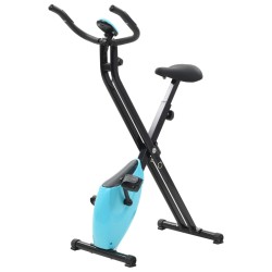 vidaXL Magnetischer Heimtrainer X-Bike mit Pulsmessung Schwarz Blau