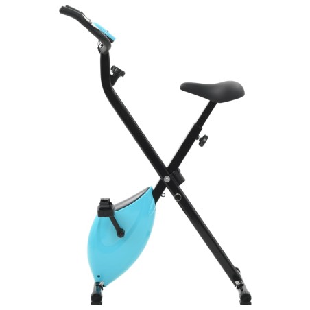 vidaXL Magnetischer Heimtrainer X-Bike mit Pulsmessung Schwarz Blau