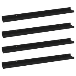 vidaXL Wandregale 4 Stk. Schwarz 80x9x3 cm