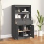 vidaXL Highboard Grau 60x40x116,5 cm Massivholz Kiefer vidaXL Highboard Grau 60x40x116,5 cm Massivholz Kiefer