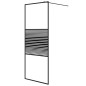 vidaXL Duschwand für Begehbare Dusche Schwarz 80x195 cm ESG-Glas Klar vidaXL Duschwand für Begehbare Dusche Schwarz 80x195 cm ESG-Glas Klar