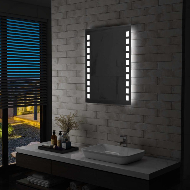 vidaXL Badezimmer-Wandspiegel mit LEDs 60x80 cm vidaXL Badezimmer-Wandspiegel mit LEDs 60x80 cm