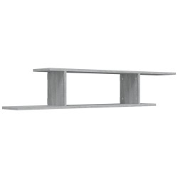 vidaXL TV-Wandregal Grau Sonoma 125x18x23 cm Holzwerkstoff