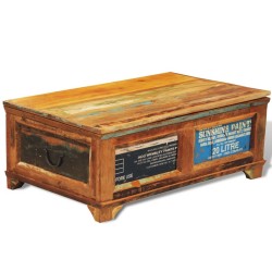 vidaXL Couchtisch mit Stauraum Vintage Altholz 
