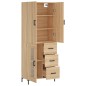 Highboard Sonoma-Eiche 69,5x34x180 cm Holzwerkstoff Highboard Sonoma-Eiche 69,5x34x180 cm Holzwerkstoff