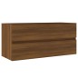 vidaXL Waschbeckenschrank Braun Eiche 100x38,5x45 cm Holzwerkstoff vidaXL Waschbeckenschrank Braun Eiche 100x38,5x45 cm Holzwerkstoff