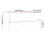 vidaXL Waschbeckenschrank Braun Eiche 100x38,5x45 cm Holzwerkstoff vidaXL Waschbeckenschrank Braun Eiche 100x38,5x45 cm Holzwerkstoff