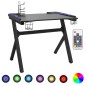 vidaXL Gaming-Schreibtisch mit LED Y-Gestell Schwarz 110x60x75 cm vidaXL Gaming-Schreibtisch mit LED Y-Gestell Schwarz 110x60x75 cm