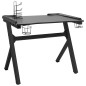 vidaXL Gaming-Schreibtisch mit LED Y-Gestell Schwarz 110x60x75 cm vidaXL Gaming-Schreibtisch mit LED Y-Gestell Schwarz 110x60x75 cm