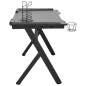 vidaXL Gaming-Schreibtisch mit LED Y-Gestell Schwarz 110x60x75 cm vidaXL Gaming-Schreibtisch mit LED Y-Gestell Schwarz 110x60x75 cm