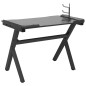 vidaXL Gaming-Schreibtisch mit LED Y-Gestell Schwarz 110x60x75 cm vidaXL Gaming-Schreibtisch mit LED Y-Gestell Schwarz 110x60x75 cm