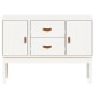 vidaXL Sideboard Weiß 110x40x78 cm Massivholz Kiefer vidaXL Sideboard Weiß 110x40x78 cm Massivholz Kiefer