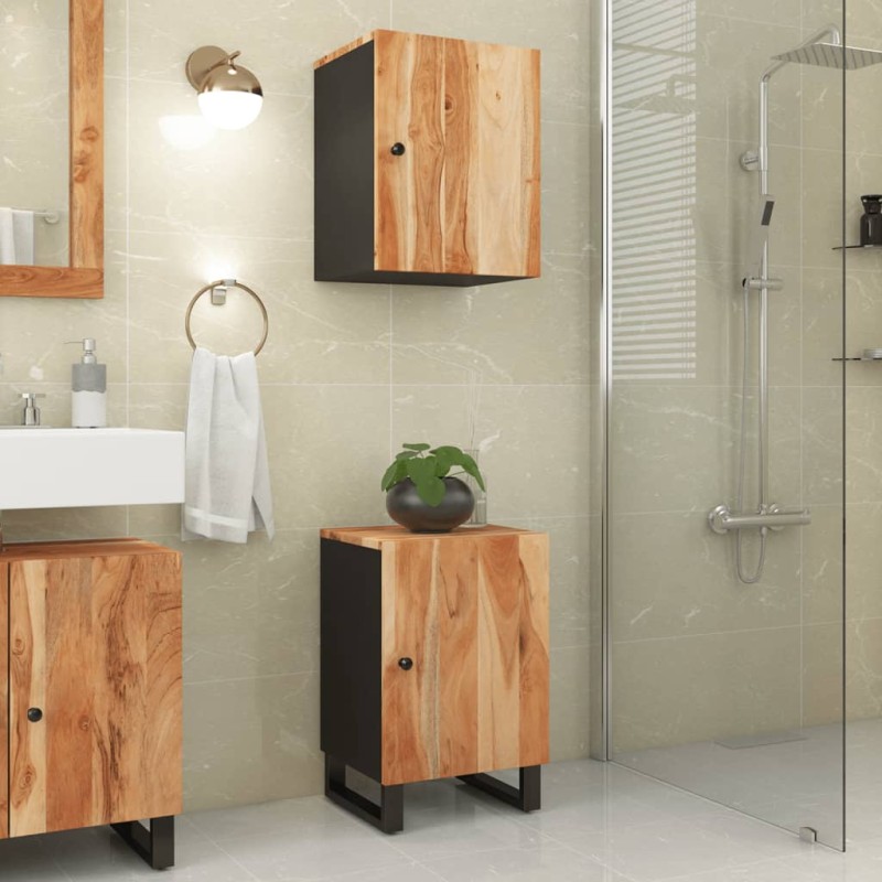 vidaXL Badschrank 38x33x58 cm Massivholz Akazie vidaXL Badschrank 38x33x58 cm Massivholz Akazie