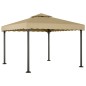 vidaXL Pavillon Taupe 3x3 m Aluminium und Stahl vidaXL Pavillon Taupe 3x3 m Aluminium und Stahl