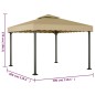 vidaXL Pavillon Taupe 3x3 m Aluminium und Stahl vidaXL Pavillon Taupe 3x3 m Aluminium und Stahl