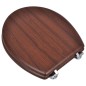 vidaXL Toilettensitz MDF Deckel Schlichtes Design Braun vidaXL Toilettensitz MDF Deckel Schlichtes Design Braun