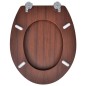 vidaXL Toilettensitz MDF Deckel Schlichtes Design Braun vidaXL Toilettensitz MDF Deckel Schlichtes Design Braun